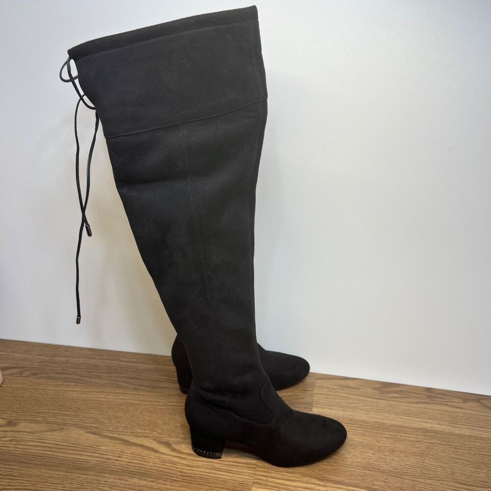 Michael Kors Braden OTK Over Knee Boot Black Faux Suede‎ Women’s Size 6.5M